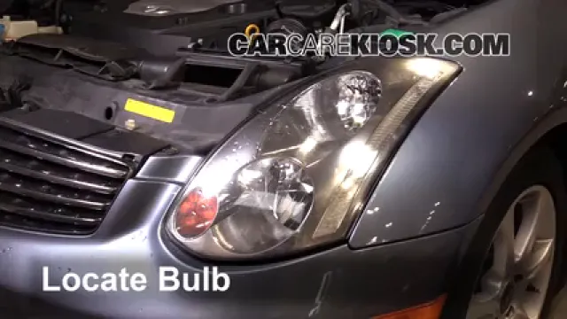2005 Infiniti G35 3.5L V6 Coupe (2 Door) Lights Headlight (replace bulb)